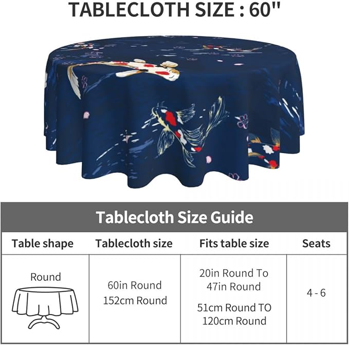 Cherry Blossom Tablecloth, Pink Traditioanal Oriental Chinese Floral Sketch Farmhouse Water Resisitant Wipeable Table Cover for Dining Kitchen Living Room Home Party Holiday Decor 70 inch Round
