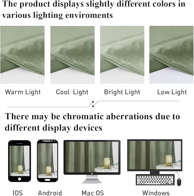 StangH Sage Green Velvet Curtains Christmas Party Decor Back Tab for Holiday, Solid Luxury Window Drapes Room Darkening Thermal Insulating for Bedroom/Living Room, W42x L84, 2 Panels