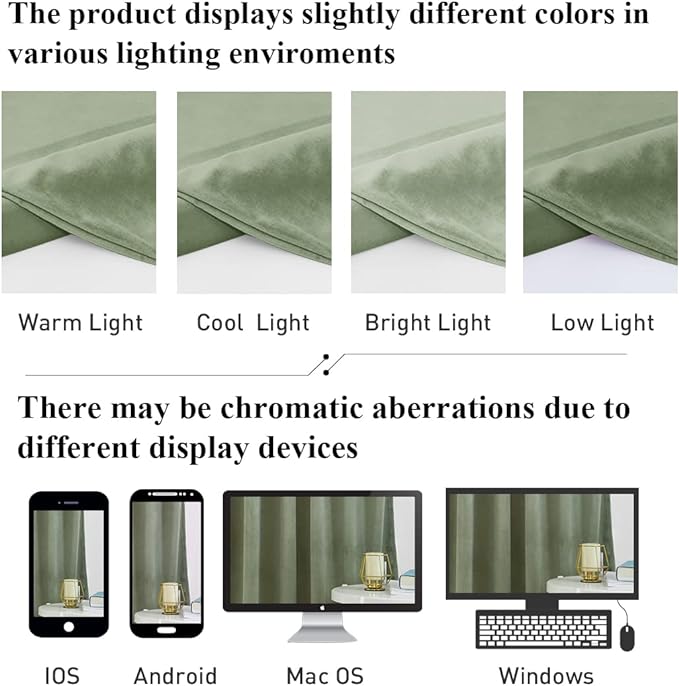 StangH Sage Green Velvet Curtains 102 inches Long Thermal Insulated for Study, Back Tab Luxury Window Drapes Room Darkening Privacy Protect for Living Room/Hallway, W52 x L102, 2 Panels