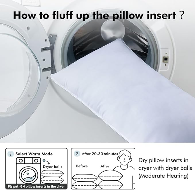 MIULEE 20x20 Down Alternative Pillow Insert Decorative Throw Pillow 20 x 20 Inch Body Bed Sleeping Ultra Soft Fluffy Form for Sofa Couch Bed