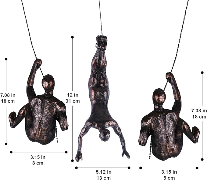 Climbing Men Wall Art Decor Sculpture,Nordic Modern Simplicity Decorative Wall Art, Climbing Man Sculptures,Home & Office Climber Gifts