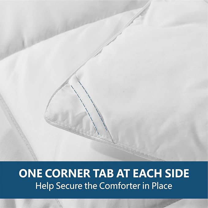 Cozynight Down Alternative Comforter Oversize King Comforters Duvet Insert with Corner Tabs-Breathable-Box Stitched Reversible Comforter (White, 116"x98")
