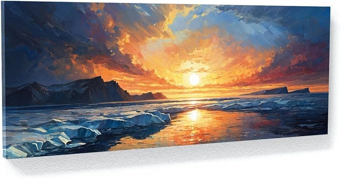 Sense Canvas Scandinavian Arctic Dreamscape 47 Canvas Art - Home Decor Wall Art Print Poster Painting Medium 30x12 / 1.5"