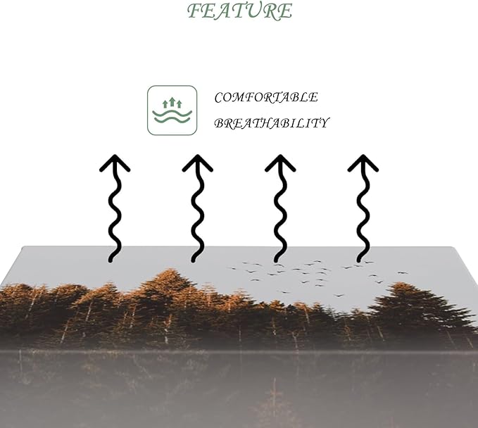 70x120 Inch Nature Rectangular Tablecloth Bird Autumn Forest Table Cloth Waterproof Durable Table Cover for Holiday Picnic Outdoor BBQ Decor