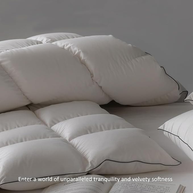 Luxury Down Feather Comforter Ultra Oversized King Size-Bed Comforters Duvet Insert-Soft Hotel Collection Comforter- Oversized King Size(120" X 98”)