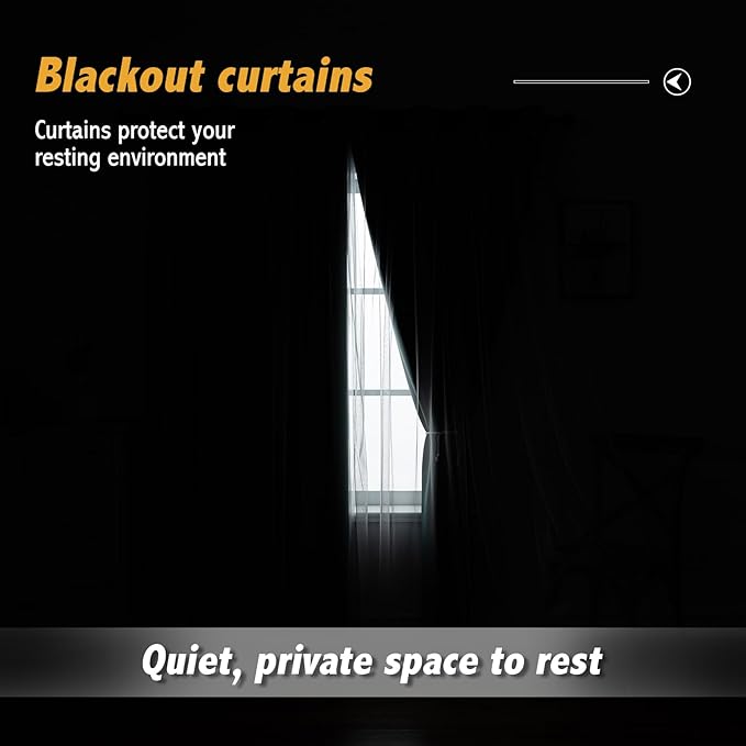 Anytime Home Curtains Blackout and Sheer Layered Solid Window Curtain Panel Pair with Grommet Top, 52Wx72L,Dark Green