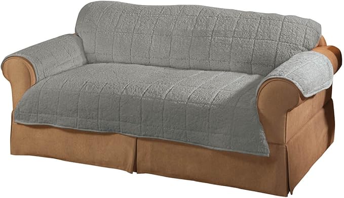 OakRidge Bradley Sherpa Sofa Protector - Slipcover Gray