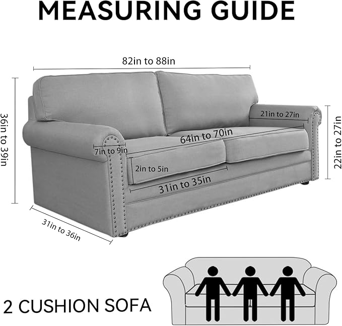 100% WaterproofCouch Cover 3-Piece Set Striped Sofa Slipcovers for 2 Cushion Couch Sofa Covers with TPU Leakproof Bottom Stretch Couch Protector Pet Proof - Sofa(2-Cushion), Brown