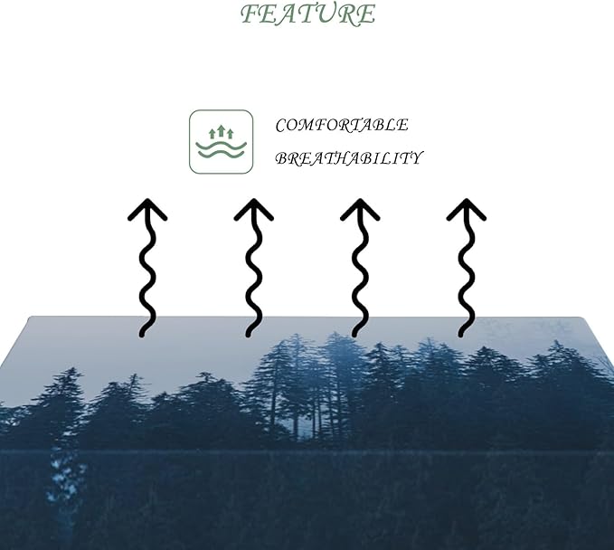 54x70 Inch Nature Rectangular Tablecloth Tall Tree Forest Table Cloth Waterproof Durable Table Cover for Holiday Picnic Outdoor BBQ Decor