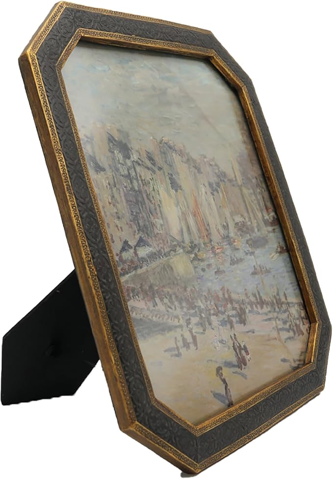 8x10 Vintage Picture Frame - Elegant Antique Frames 8x10 With Glass Front, Fancy Ornate Antique Bronze Gold Frame 8 X 10 For Tabletop And Wall Mounting, Victorian Photo Frames For Walls Hanging