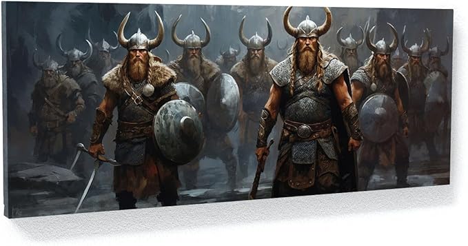 Sense Canvas Scandinavian Myth Reimagined 99 Canvas Art - Home Decor Wall Art Print Poster Painting Medium 30x12 / 1.5"