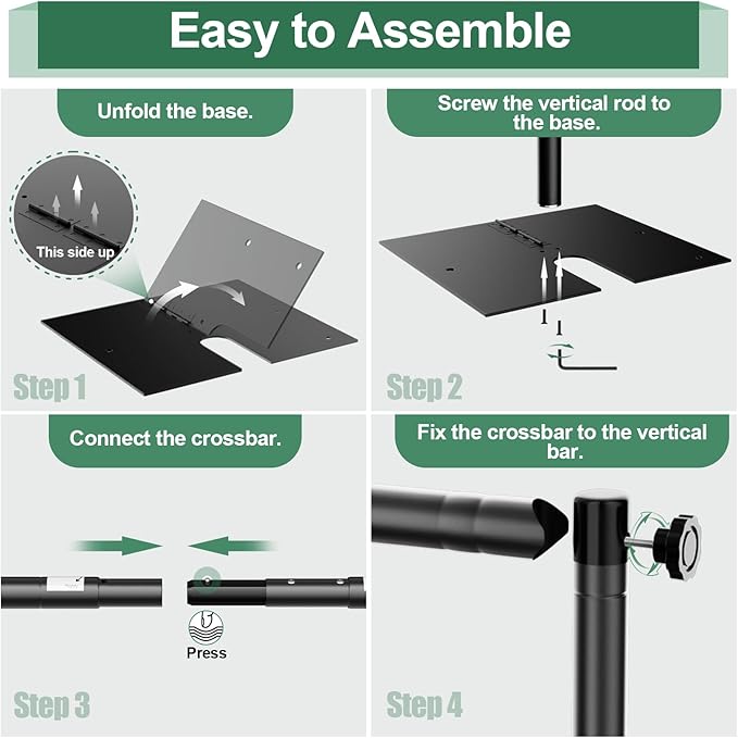 Pipe and Drape Backdrop Stand Kit 10x10ft, Heavy Duty Back Drop Adjustable Stand with Carry Bag, Metal Background Frame for Parties Wedding Birthday Decoration Photography Photo Booth Video