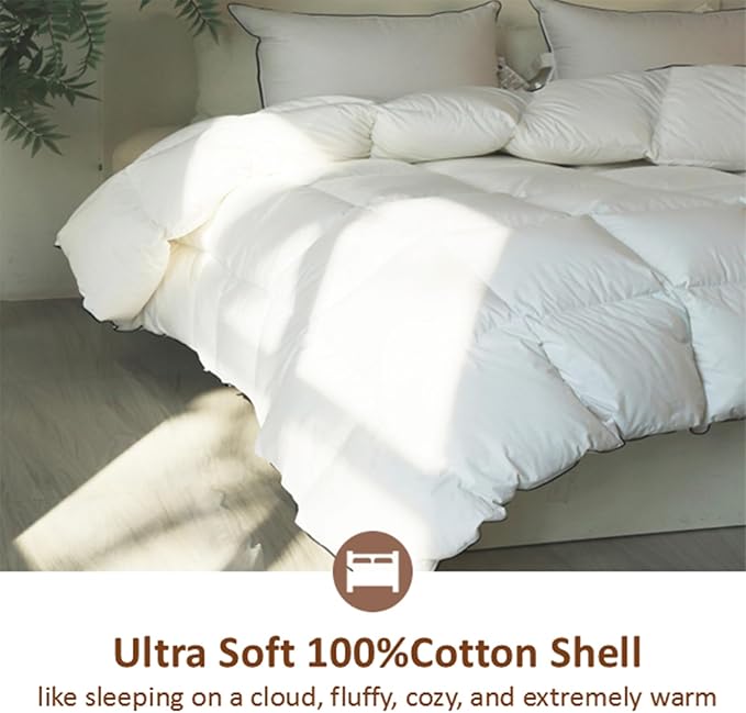Luxury Down Fiber Comforter Oversized King Bed Comforter-Ultra-Soft & Cozy Hotel Collection Duvet Insert, Fluffy & Comfortable - Oversized King Size(120 ”X 98”)