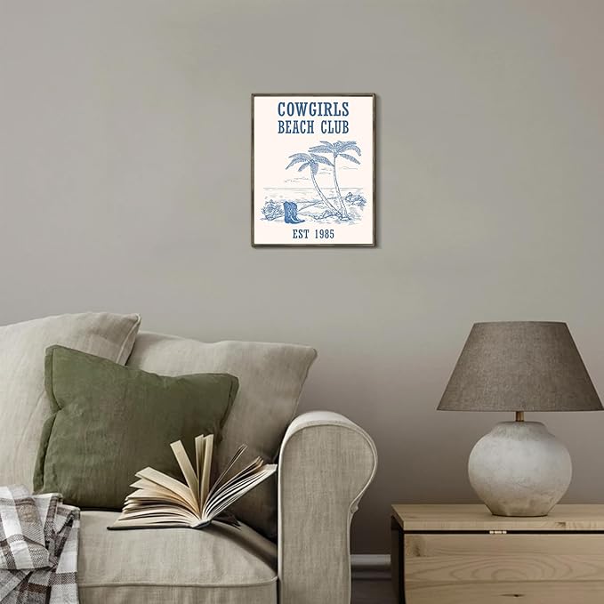 XOCUUI Coastal Granddaughter Wall Art Prints, Beachy Preppy Aesthetic Room Decor Pictures, Blue Coastal Wall Art for Teen Girl Dorm Apartment Decor - 8" x 10", Unframed