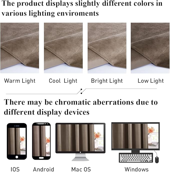 StangH Taupe Velvet Curtains 90 inches - Luxury Room Darkening Thermal Insulated Window Panels Thick Privacy Doorway Drapes for Living Room Bedroom, W52 x L90, 2 Panels
