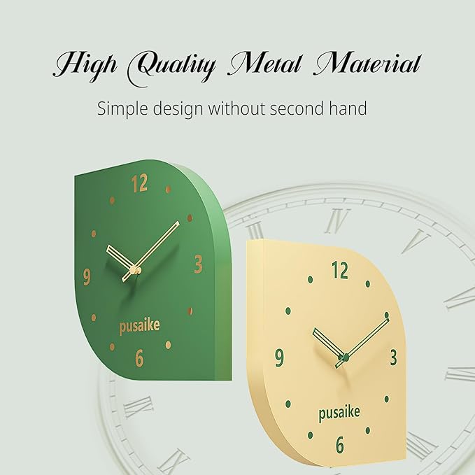 Corner Wall Clock Double Sided with Pendulum, Decorative Silent Clock with 2 Silent Quartz Movement Battery Operated for Indoor Living Room Bedroom Kitchen Office