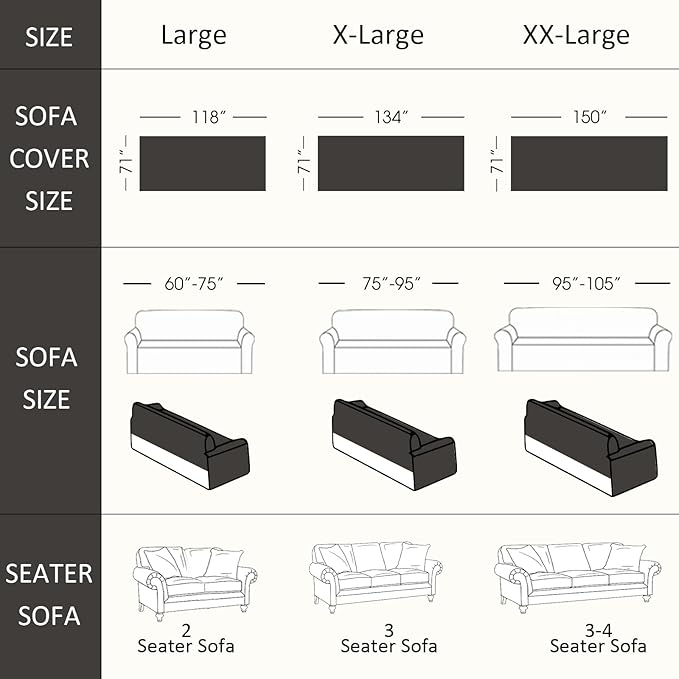 VClife Boho Couch Cover Chenille Sofa Cover for Sectional Sofa, Non Slip Couch Covers for 2 Seater Sofa Pet Friendly Sofa Protector with Tassel, Tribal Pattern Couch Slipcover, Black, 71"X118"
