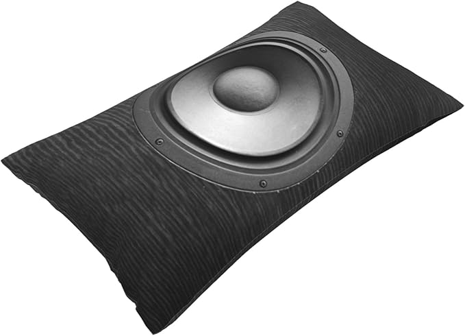 Speaker Pattern Lumbar Pillow Covers 12x20 Inch Set of 2 Black Audio Bass Throw Pillow Cover Speaker Music Sound Pillowcase Cushion Cases for Home Couch Bed Sofa