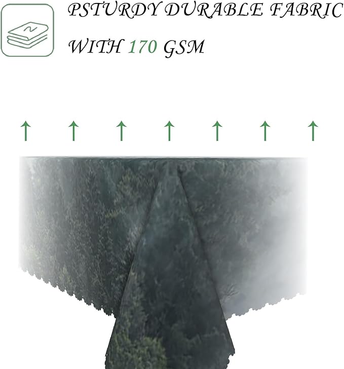 54x108 Inch Nature Rectangular Tablecloth Pine Woodland Dreamland Table Cloth Waterproof Durable Table Cover for Holiday Picnic Outdoor BBQ Decor