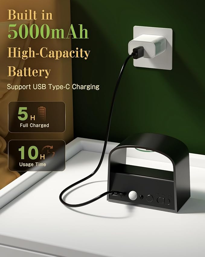 Wall Light Motion Sensor 2 Pack, Wall Sconces LED Indoor with Remote Control 3 Colors Brightness Adjustable 5000mAh Rechargeable Battery Powered Wall Lamps for Bedroom Living Room