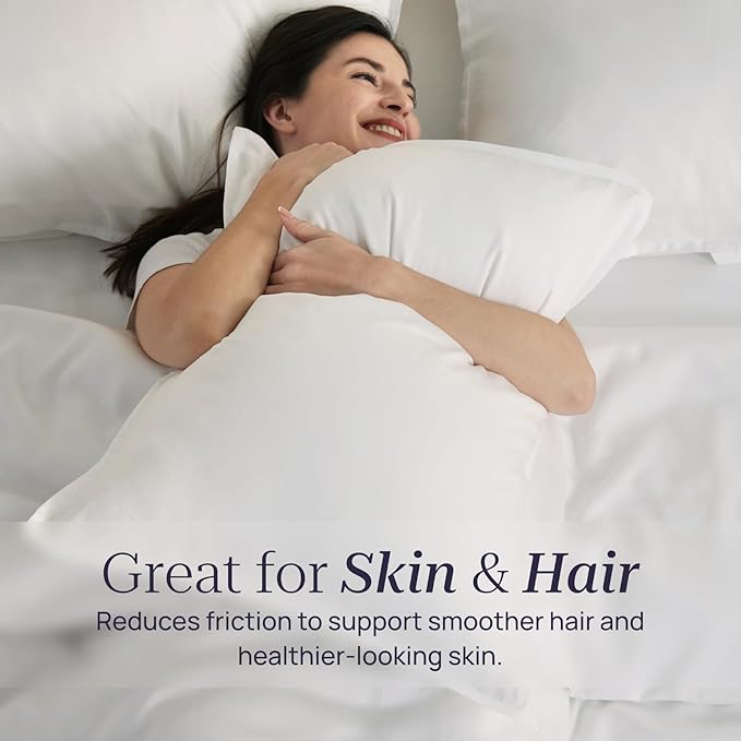 Queen Size 90" x 90" Duvet Cover – Reversible Luxury Bedding DeepSleep Tech 100% Tencel Lyocell – Proven Softness Gentle Than Silk Duvet Cover – Frost