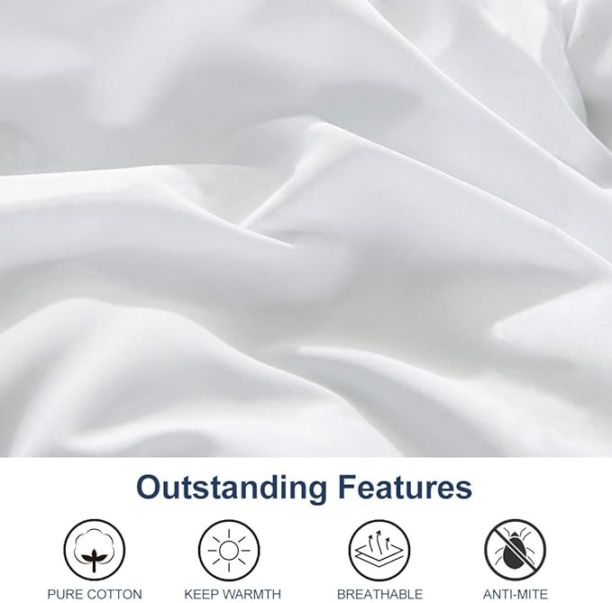ACCURATEX Duvet Insert Twin Comforter - 400GSM Fluffy Down Alternative Hotel Collection Heavyweight Comforter, Soft Warm Thick Duvet for Winter, 8 Corner Tabs - Machine Washable,White,68x88