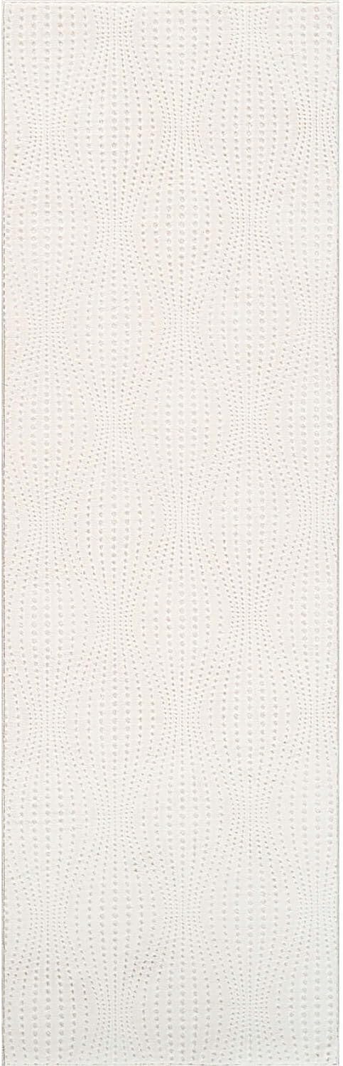 Modern White Non Slip Runner Rug 2x7 Non Skid Soft Rubber Back Hallway Rugs Kitchen Bedroom and Laundry Room Runners Easy Cleaning Stain Resistant Non Shedding Carpet 2 x 7