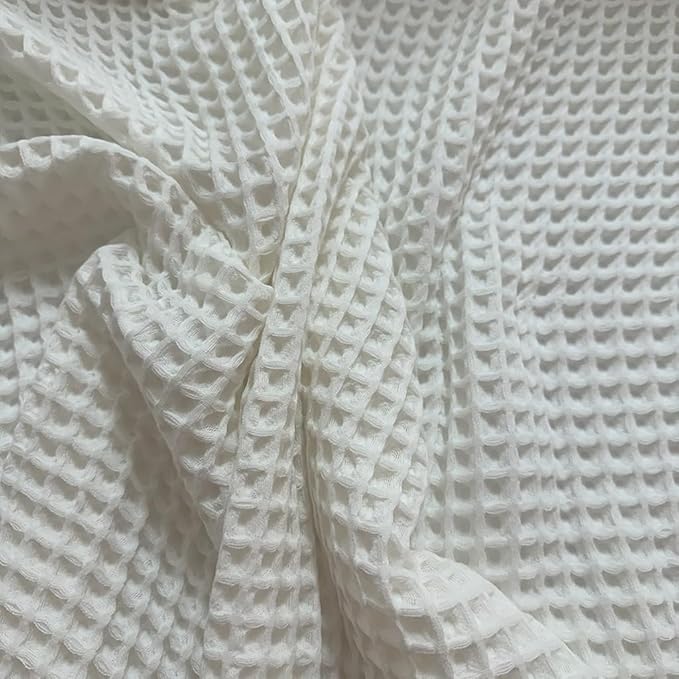 Extra Large Waffle Couch Cover, Washable %200 Cotton Sofa Cover - Perfect for L-Shape, U-Shape & Sectional Sofas, Oversize Couch Cover, 3, 4 Seater Slip Cover (Cream, 91x181 inches - 230x460 cm)