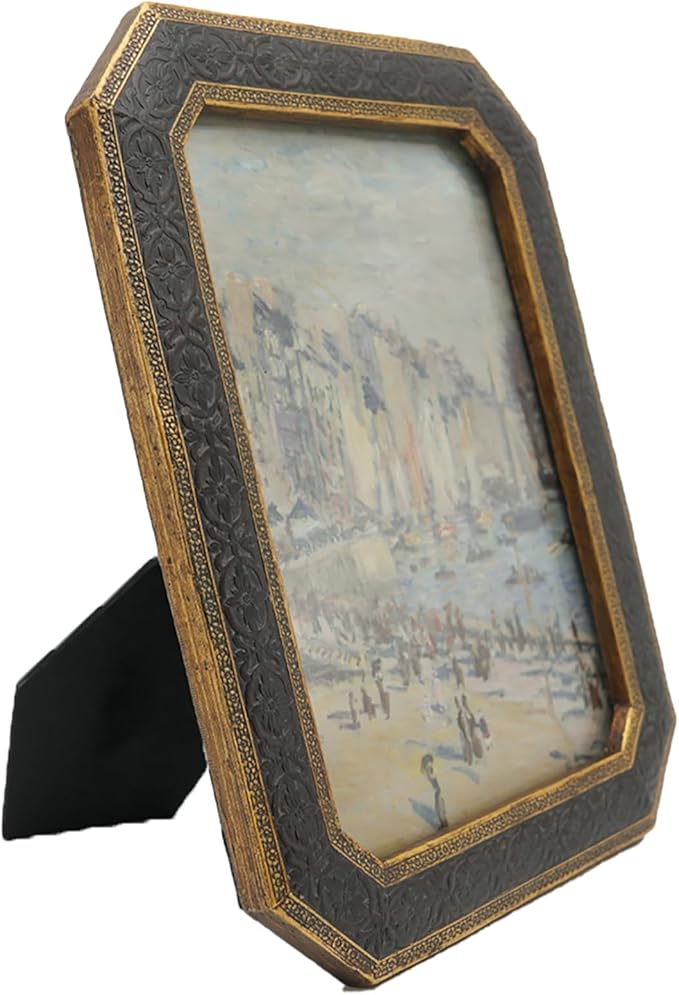 4x6 Vintage Picture Frame - Antique Bronze Gold Frame 4x6, Ornate Frames 4 X 6 With Glass Front For Tabletop Photo Display And Wall Hanging, Victorian Poster Frame 4 By 6 Vintage Wall Decor