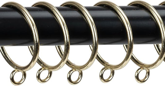 Curtain Rings with Eyelets Metal Eyelet Drapery Rings Inner Diameter 2Inch Curtain Rings for Hanging Pinch Pleat Curtain Pin Drape Hooks Gold Zocang