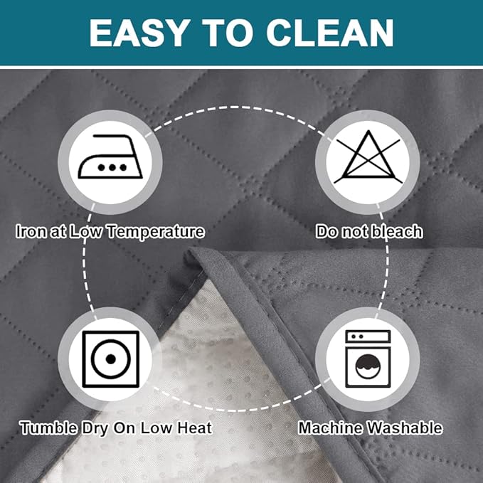 Turquoize 100% Waterproof Sofa Covers Chair Cover Armchair Couch Protector Triple Non-Slip Sofa Slipcover for 1 Cushion Armchair Furniture Protector for Pets, Kids,Dog (Chair 23", Gray)