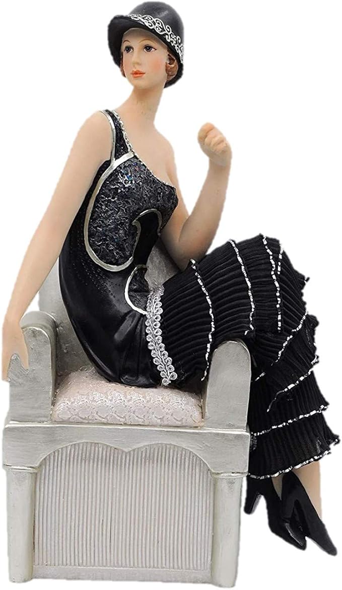 Comfy Hour Glamour Elegance Victorian Style Lady Collection Camille Lady Sitting On Sofa Resin Art Figurine,10-inch Height