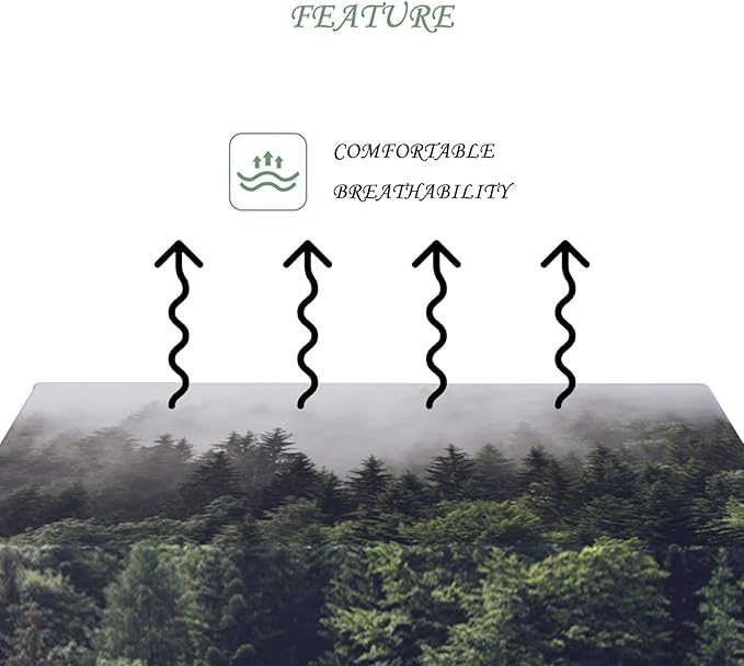 60x102 Inch Nature Rectangular Tablecloth Wild Woodland Tree Table Cloth Waterproof Durable Table Cover for Holiday Picnic Outdoor BBQ Decor