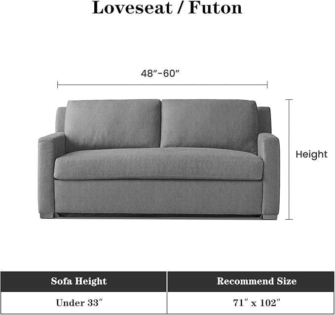 MEETSKY Boho Couch Cover for Dogs Washable Blue Abstract Couch Sofa Protector for Love seat Sofa Pets Friendly, Chenille Geometric Sofa Covers Soft Durable Modern Sofa Slipcovers, 71" X102"