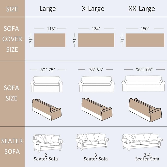 VClife Dog Couch Cover Sofa Covers, Chic Stripe Couch Cover for 3 Cushion Couch, Washable, Non Slip & Wear Resistant, Pet Friendly Sofa Protector Sectional Sofa Couch Slipcover, Green, 71''x150''