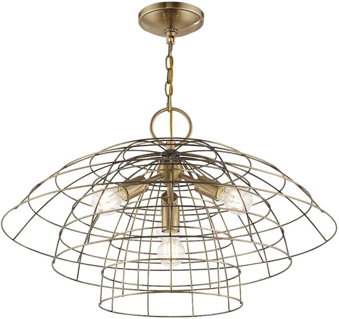 Livex Lighting 4 Lt Brushed Nickel Chandelier