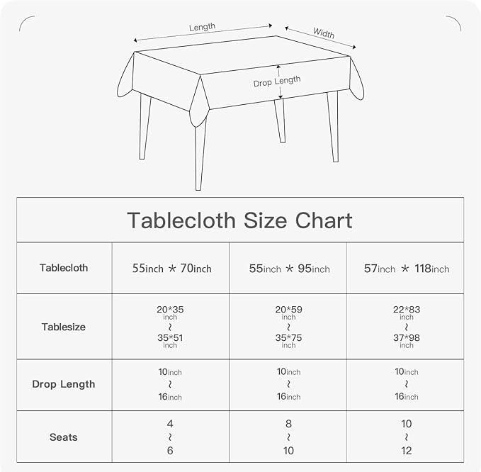 BALCONY & FALCON Gingham Table Cloth Rectangle – Reversible Water-Resistant Cotton Checkered Tablecloth for Outdoor Picnic, Camping, Kitchen, Holiday Party Decor (Green White, 55x95 Inch)