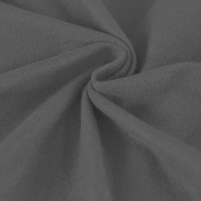 Easy-Going 2 Pieces Microfiber Stretch Sofa Slipcover – Spandex Soft Fitted Sofa Couch Cover, Washable Furniture Protector with Elastic Bottom Kids,Pet (Oversized Sofa, Gray)