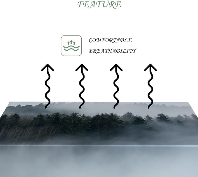 70x120 Inch Nature Rectangular Tablecloth Silence Deep Foggy Mountain Table Cloth Waterproof Durable Table Cover for Holiday Picnic Dinner BBQ Decor