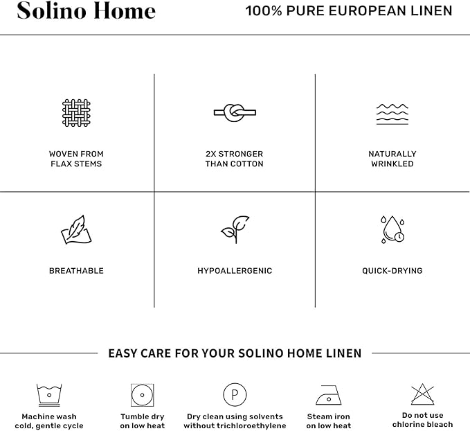 Solino Home Linen Tablecloth for Rectangle Tables 60 x 126 Inch - Classic Hemstitch 100% Pure Linen White Table Cloth - Machine Washable Cloth Tablecloth for Fall, Winter, Thanksgiving, Holiday