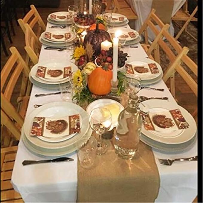 Jute Burlap Table Runner-12'' Wide x 10 Yards Long Burlap Fabric Roll Perfect for Weddings, Table-Runners, Decorations & Crafts.