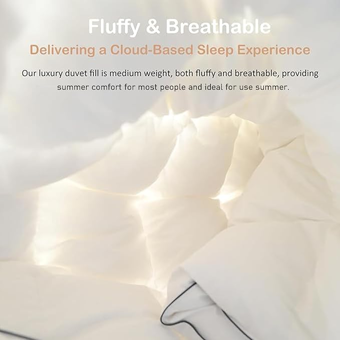 Luxury Down Feather Comforter Ultra Queen Size-Bed Comforters Duvet Insert-Ultra-Soft Hotel Collection Comforter- Queen Size(90 "X 90”)