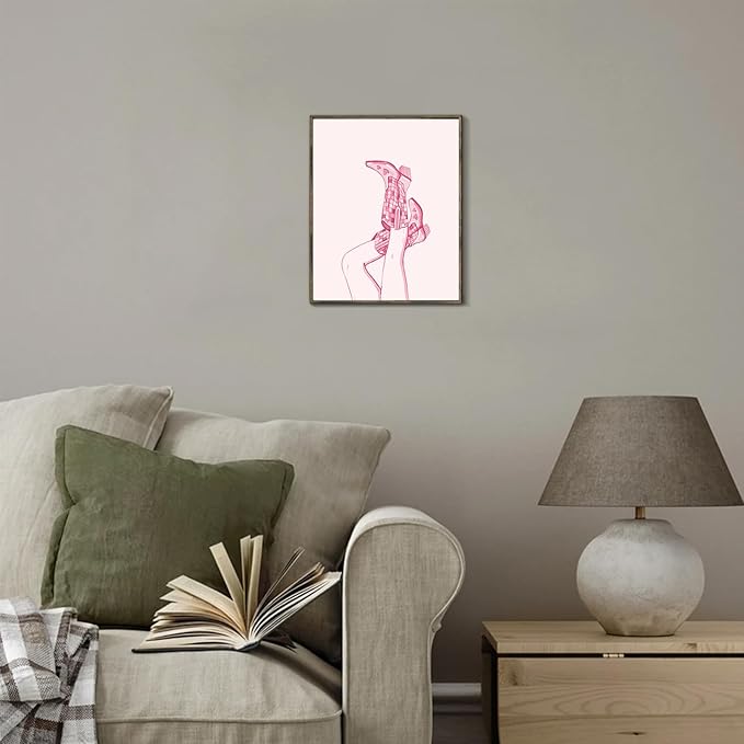 Trendy Pink Bows Wall Art, Trendy Pink Bows Canvas, Light Pink Cute Girly Lucky Canvas Poster Prints, Girly Room Aesthetic Wall Decor Painting For College Apartment Living Room 8x10 Unframed