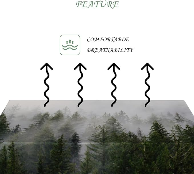 70x120 Inch Nature Rectangular Tablecloth Wild Woods Nature Scenery Table Cloth Waterproof Durable Table Cover for Holiday Picnic Outdoor BBQ Decor