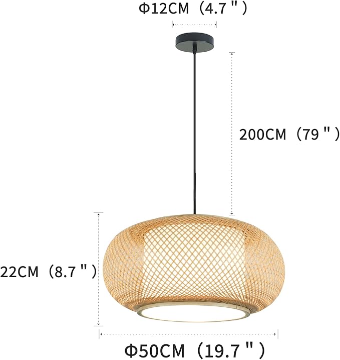 dining room light fixture Japanese lamp ,kitchen island pendant lights, Boho Bamboo Lighting Fixture, suitable for restaurants, Hotels and Guesthouses, Tea house. Nordic Log Style Lighting Decoration
