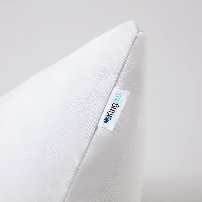 Waterproof Down Feather Proof Euro Pillow Protectors 28x28 Pack of 2 European Size Pillow Covers for Square Throw Pillow
