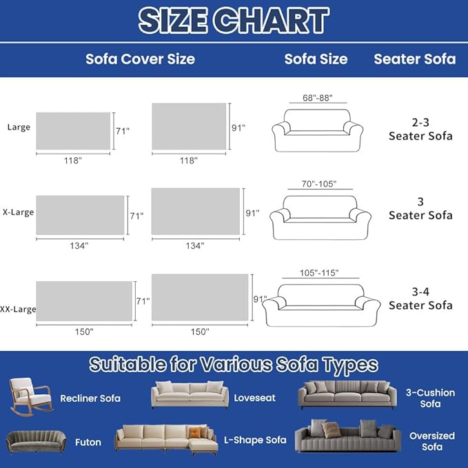 ROOMLIFE Gray Couch Cover Boho Sofa Covers for 3 Cushion Couch Washable, Furniture Protector Sofa Couch Cover for Dogs, Soft Breathable Sofa Slipcover, Couch Throw Blankets with Tassels 71''X150''