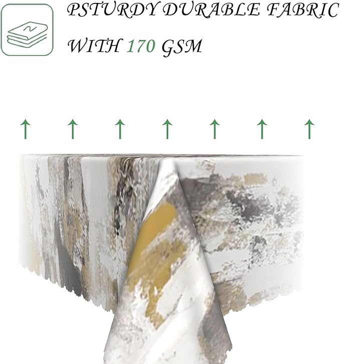 52x70 Inch Oil Painting Rectangular Tablecloth Grunge Modern Art Table Cloth Waterproof Durable Table Cover for Kitchen Dining Home Party Studio Decor
