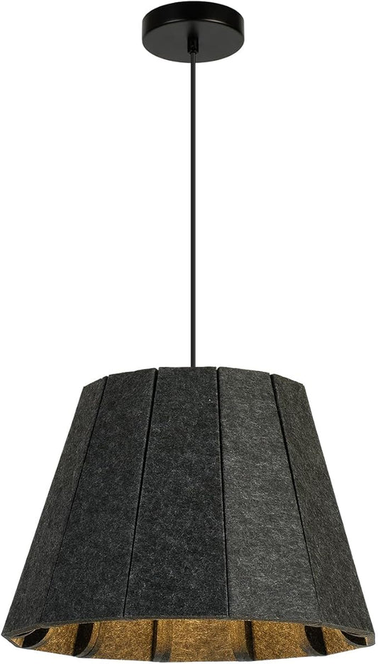 Pendant Light with Felt Lampshade, Modern Hanging Lamp Fixture, DIY Acoustic Pendant Light Chandeliers for Kitchen Island, Living Room, Dining Room, Bedroom, Office (D15.7"x11")