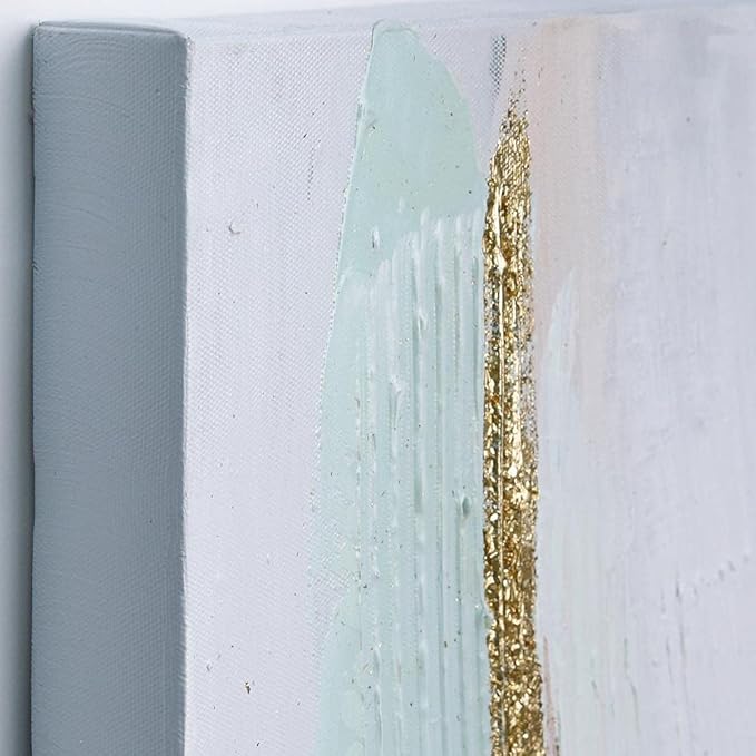 Empire Art Direct Abstract Wall Art Textured Hand Painted Canvas by Martin Edwards, Unframed, 40" x 30", Golden Streaks